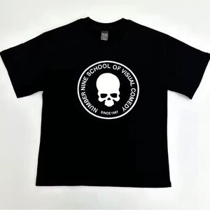 Number nine school of visual comedy Black T-shirt